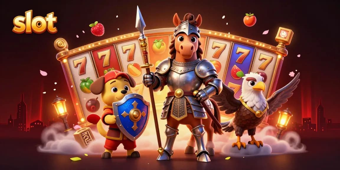 Slot yang menawarkan jackpot dan banyak simbol menarik dengan karakter dan elemen permainan.