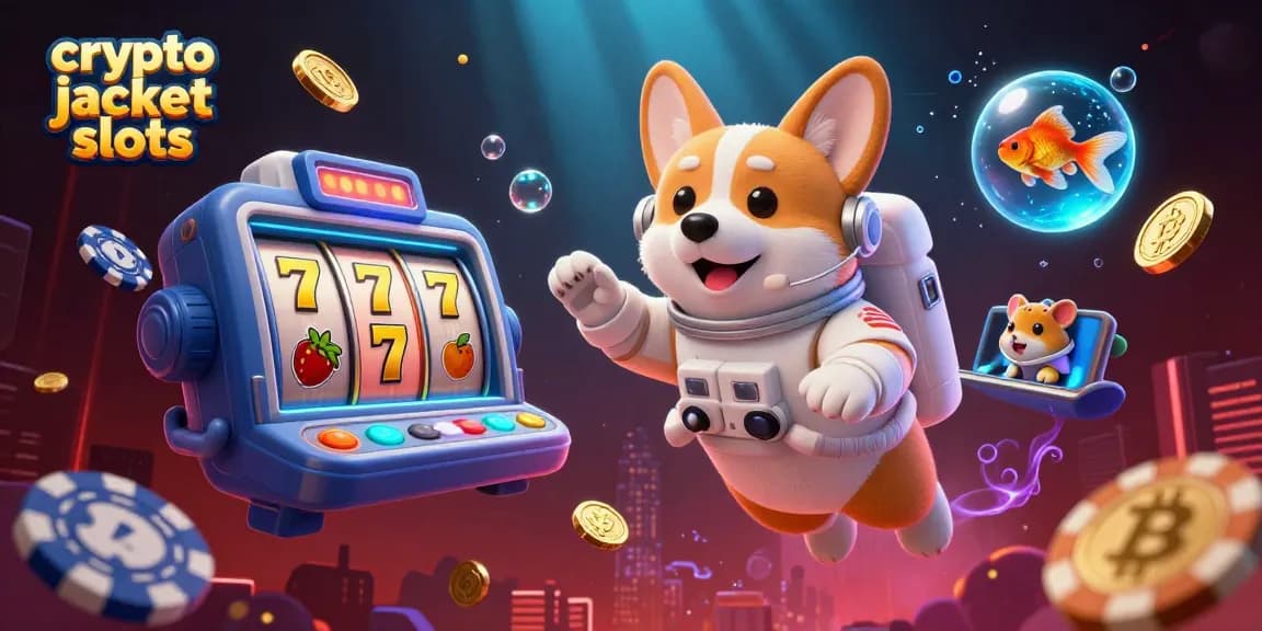 Engage with crypto jackpot slots in a vibrant space-themed casino, showcasing thrilling gameplay and dynamic 3D elements.