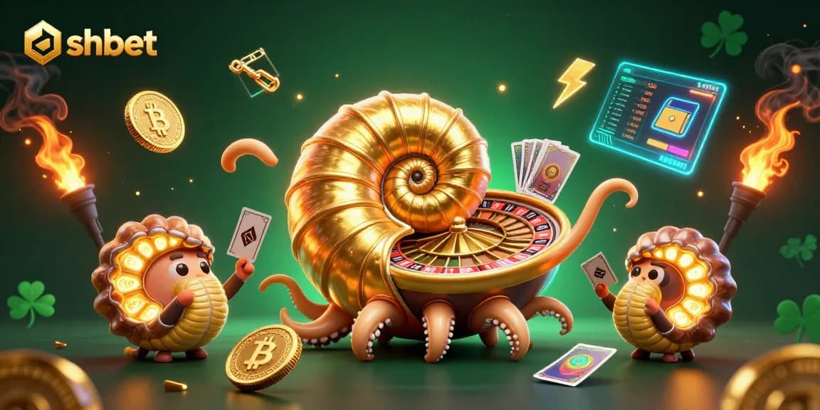 Spin to win at shbet with an ancient nautilus roulette game centered in a vibrant casino scene.
