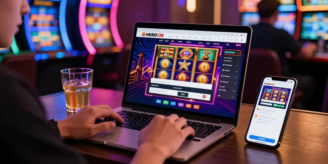 Interactive gaming environment showing link hero138 login and vibrant slot options.