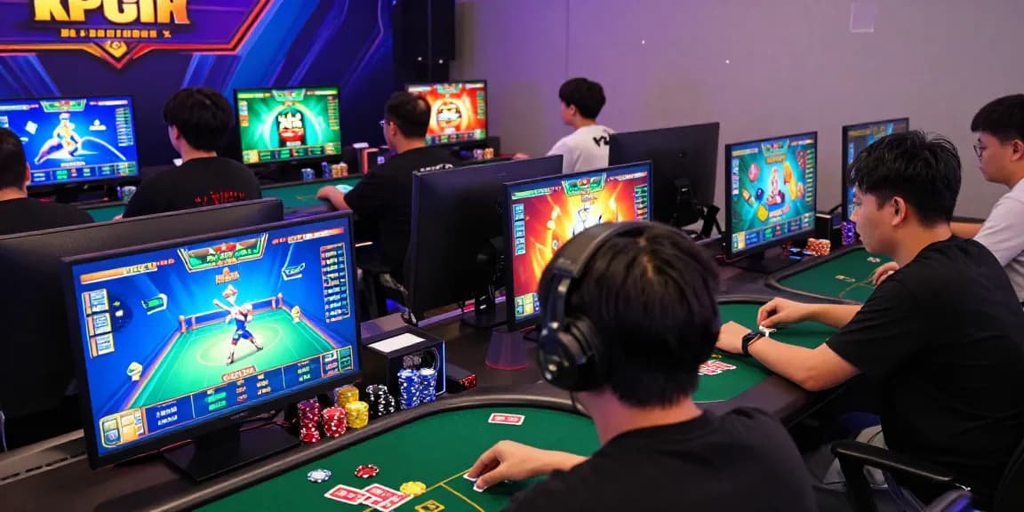 Exciting game bài đổi thưởng players competing in a vibrant online gaming environment.