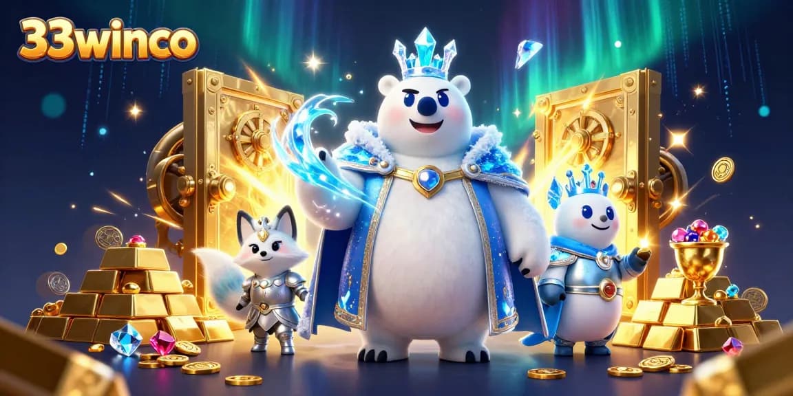 33winco features an exciting 3D scene of treasure and adventure, perfect for online casino promotions.