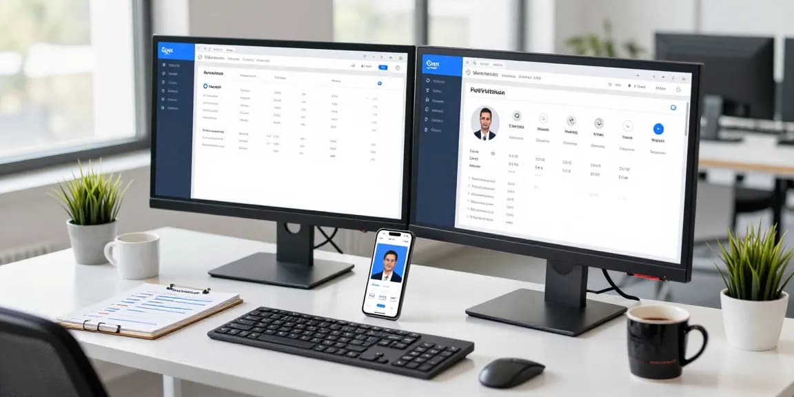 Age verification system in a modern office with data analytics, professional reviewing compliance strategies.