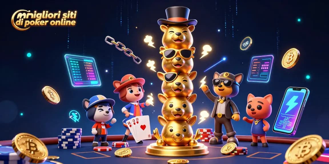 I migliori siti di poker online presentano un totem animale in un'illustrazione 3D coinvolgente.
