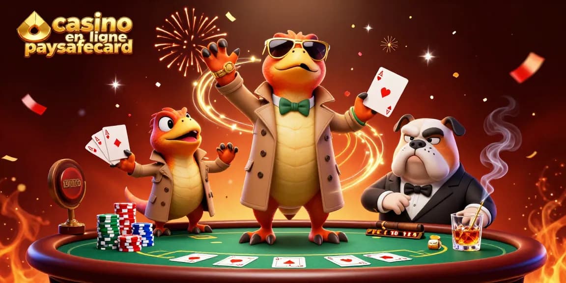 Jouez sur un casino en ligne paysafecard et découvrez un univers ludique unique avec des raptors farceurs.
