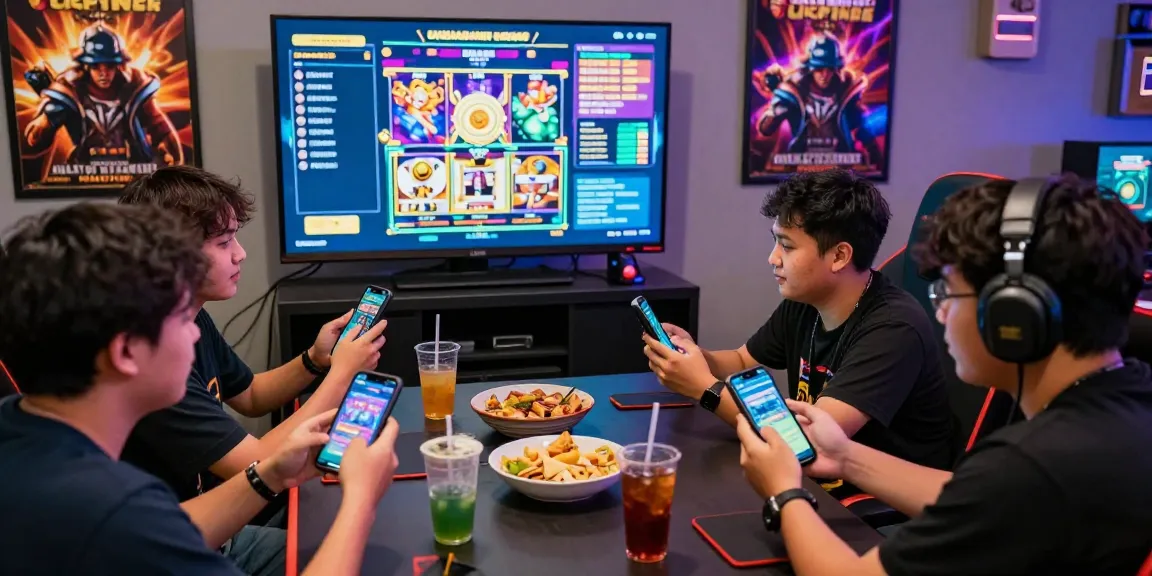 Exciting gaming scene with players engaged in slot gacor games.