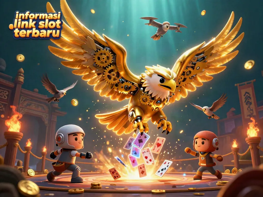Mendapatkan informasi link slot terbaru melalui ilustrasi 3D dengan karakter ular terbang dan elemen perjudian.