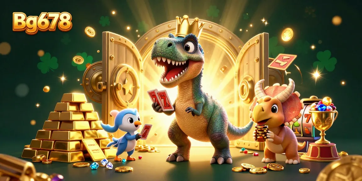 Experience the fun of Bg678 as friendly dinosaurs play thrilling casino games, immersing players in excitement.