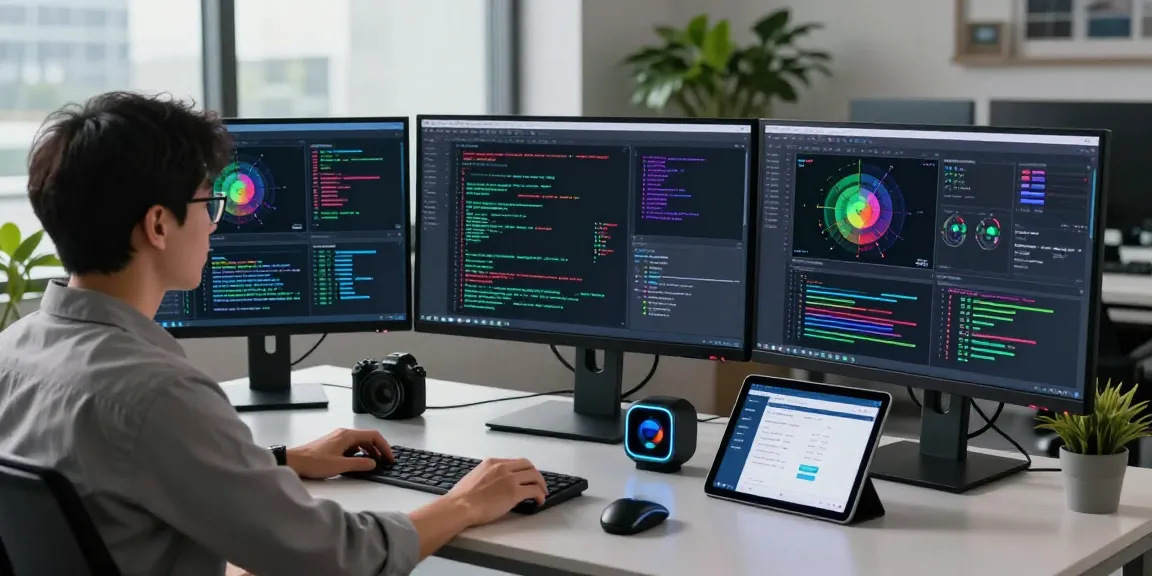 Digital workspace analyzing to detect ai image using advanced AI algorithms and vibrant displays.