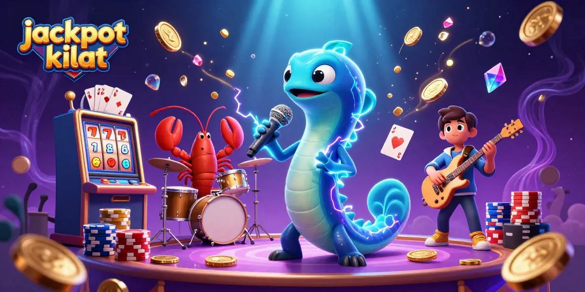 Experience jackpot kilat thrills in an underwater casino with vibrant characters and dynamic game elements.