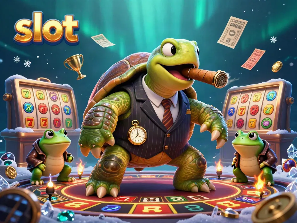 Engage with thrilling slot gameplay featuring characters vibrant with gambling elements in a casino-themed scene.