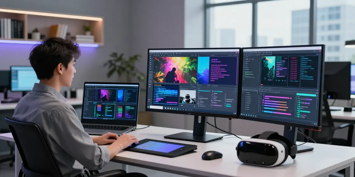Video to prompt analysis workspace showcasing AI-driven technology and vibrant visual outputs.