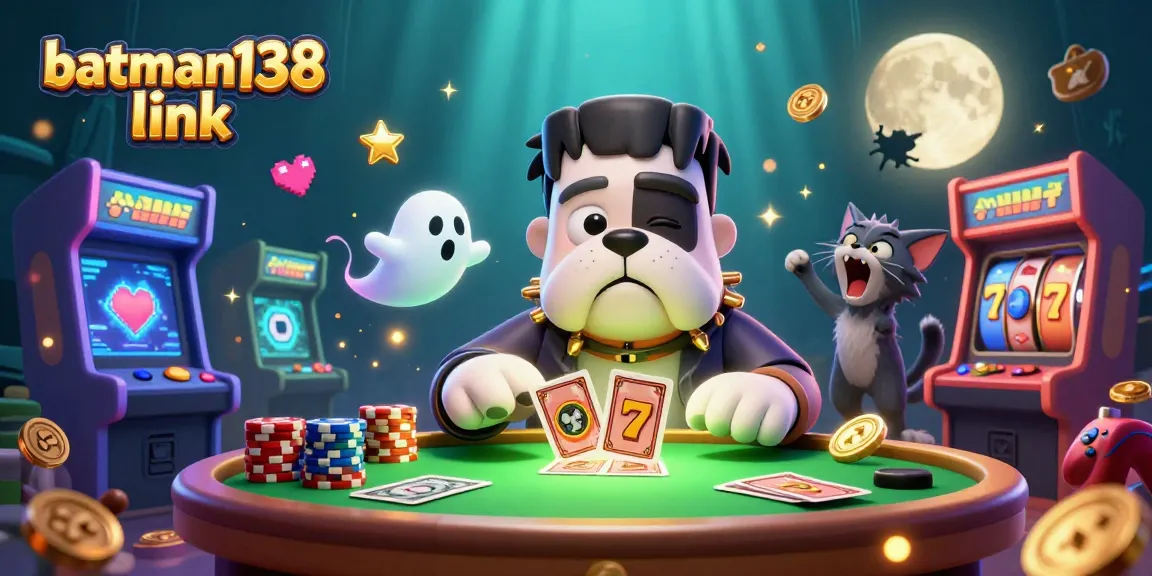 Engage with the vibrant action of batman138 link at a lively casino scene featuring a bulldog dealer and dynamic game elements.