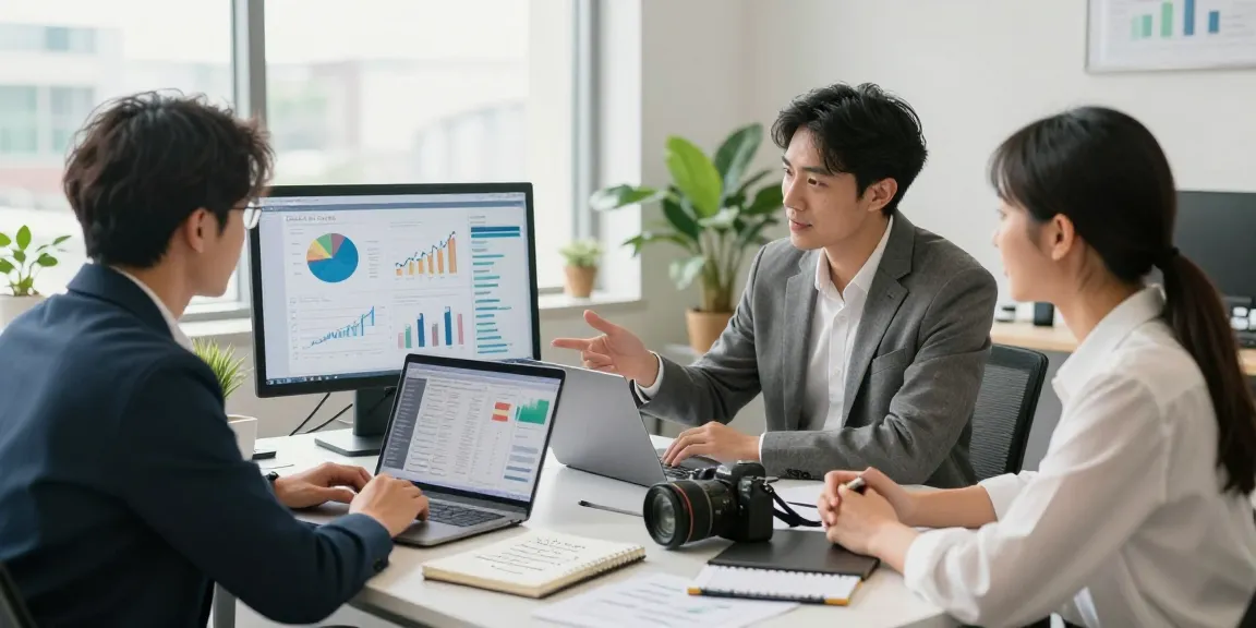 Team discussing strategies for Third Eye Capital in a modern office setting.