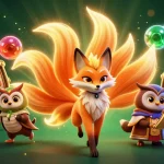 Jouez Ă un casino en ligne en France avec une illustration de casino dynamique, symboles de gains et personnages captivants.