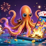 Toto 4D showcases a vibrant underwater scene with a kraken, diving cat, and slot games capturing excitement.