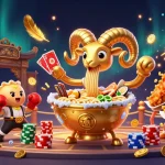 Experience thrilling gambling with sunwin20 portrayed through an energetic 3D cartoon scene.