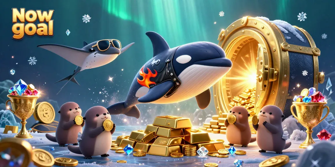 Betting on now goal with a vibrant scene of a whale, stingray, and otters amid treasures.
