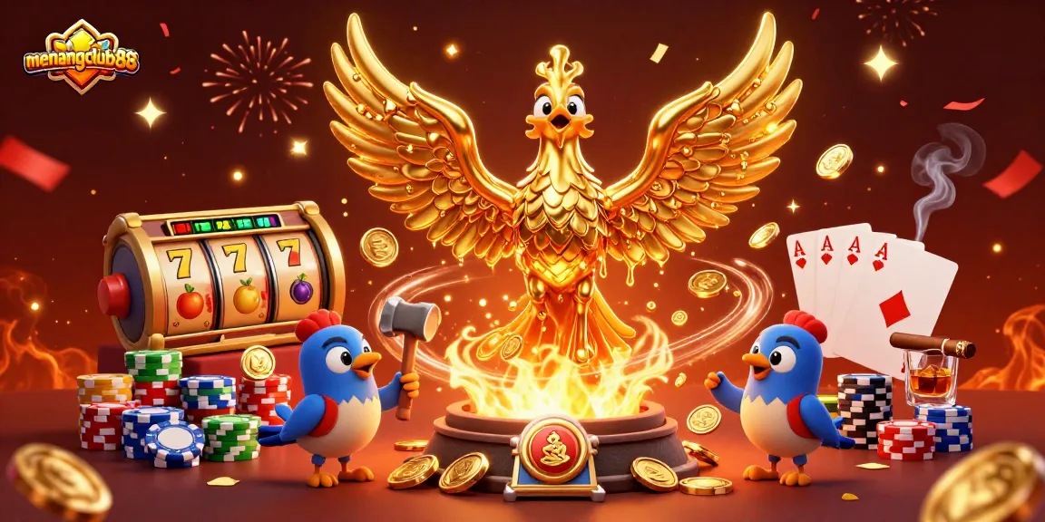 Join the excitement at menangclub88 with a vibrant scene of gaming and fortune.