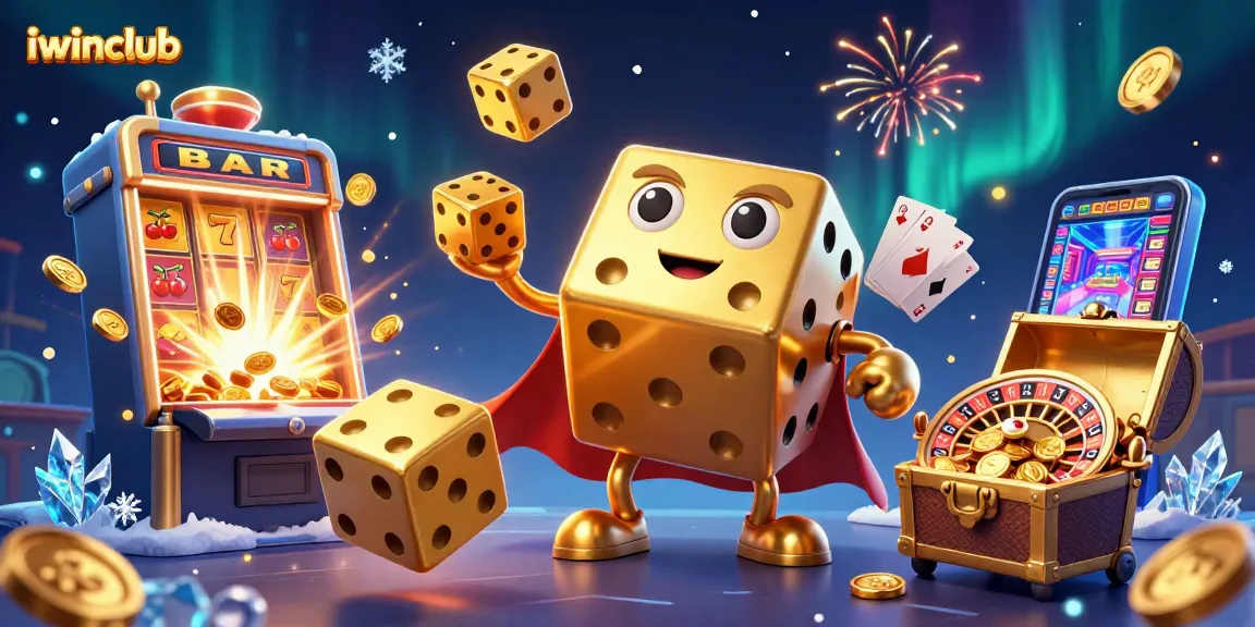 Experience the thrill of iwinclub with vibrant jackpots and golden dice accessories.