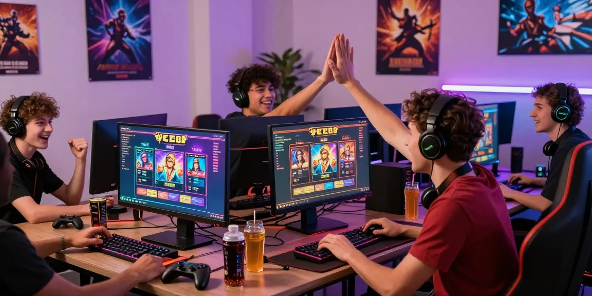 Exciting gaming scene with players enjoying slot88 games in a vibrant setting.