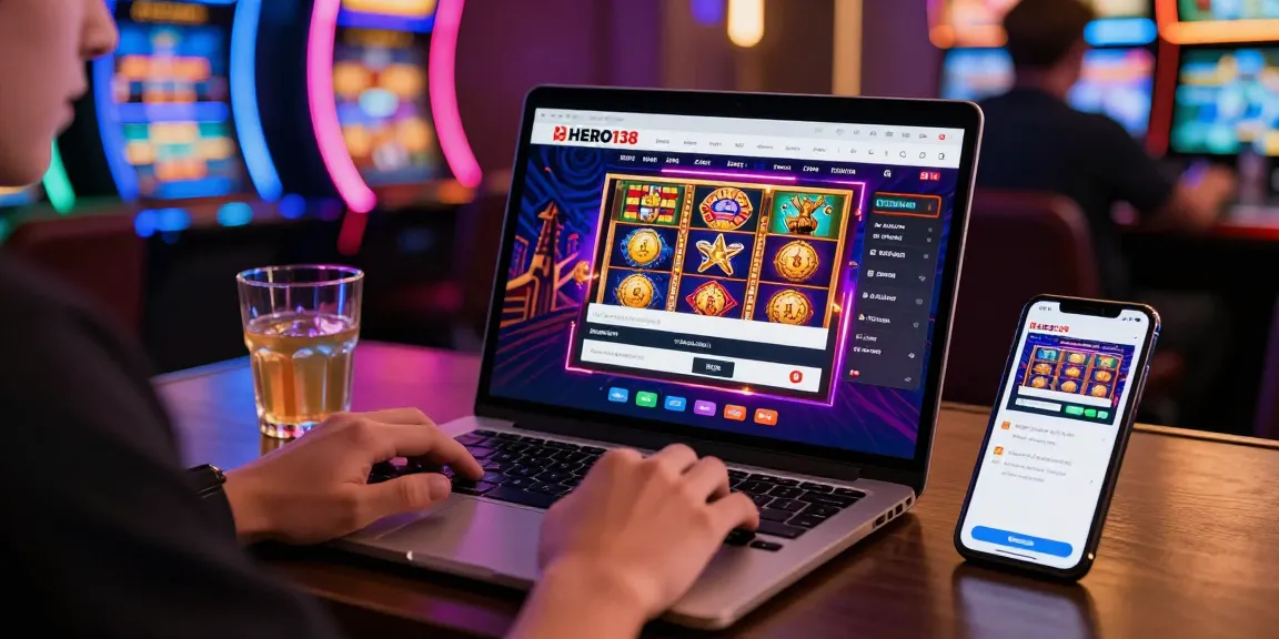 Interactive gaming environment showing link hero138 login and vibrant slot options.