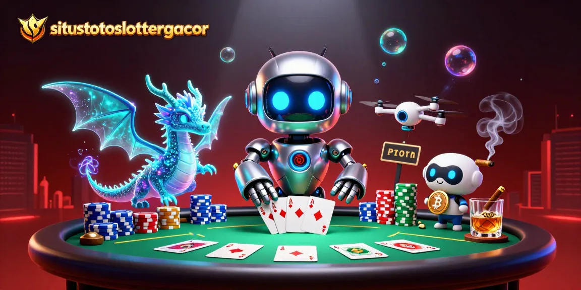 Experience big wins at situstotoslottergacor featuring a vibrant 3D casino scene with engaging gaming elements.