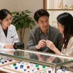 Discover unique gemstones at https://www.mygemspot.com with expert gemologist consultation in a luxurious jewelry store.