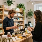 Where Can I Legally Buy Top Quality Cannabis In Germany? Engaging dispensary scene in Berlin showcasing quality cannabis products.